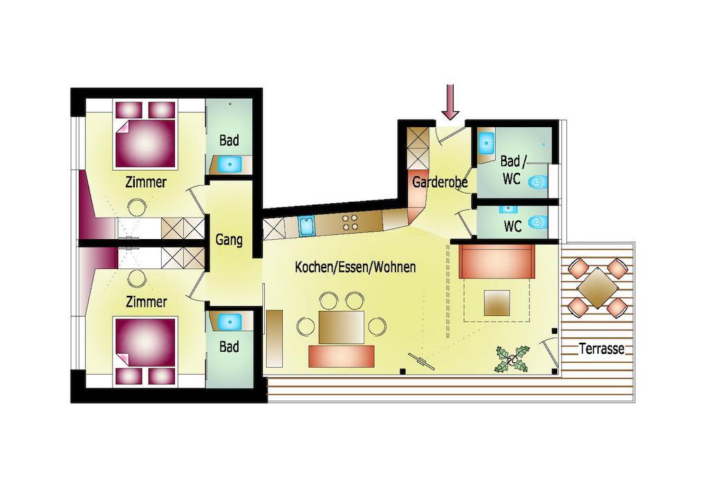 Thurnbach - Top Level Apartments Aschau Im Zillertal Zimmer foto